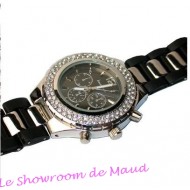 Montre noire fashion