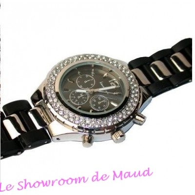 Montre fashion noire