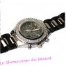 Montre noire fashion